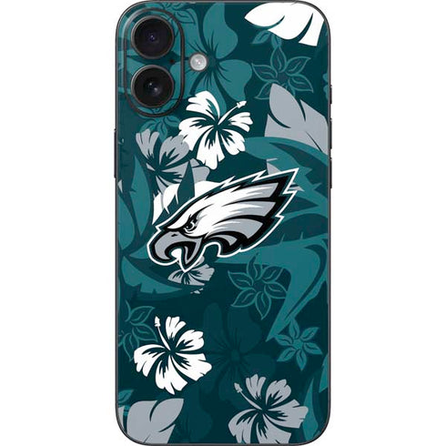 NFL Philadelphia Eagles Tropical Print iPhone 16 Plus Skin