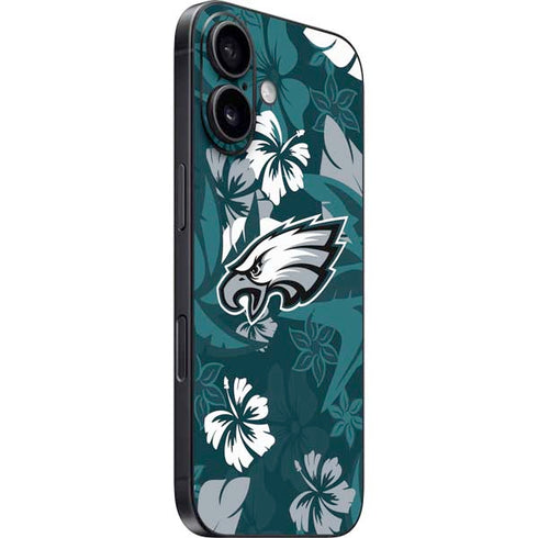 NFL Philadelphia Eagles Tropical Print iPhone 16 Plus Skin