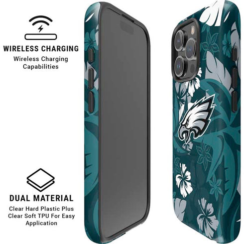 NFL Philadelphia Eagles Tropical Print iPhone 16 Pro Max Magsafe Impact Case