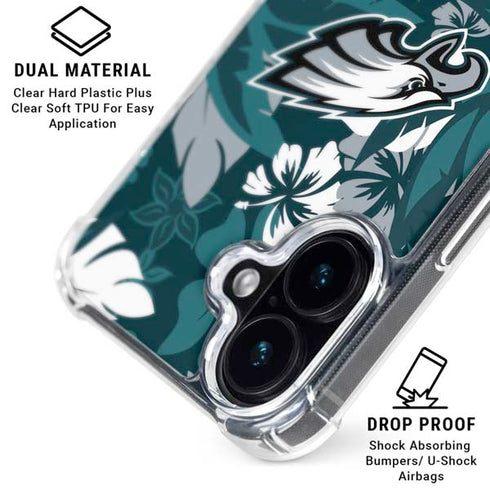 NFL Philadelphia Eagles Tropical Print iPhone 17 Clear Case