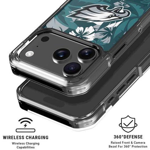 NFL Philadelphia Eagles Tropical Print iPhone 18 Pro Clear Case