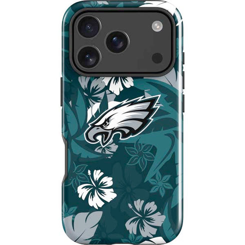 NFL Philadelphia Eagles Tropical Print iPhone 18 Pro Impact Case