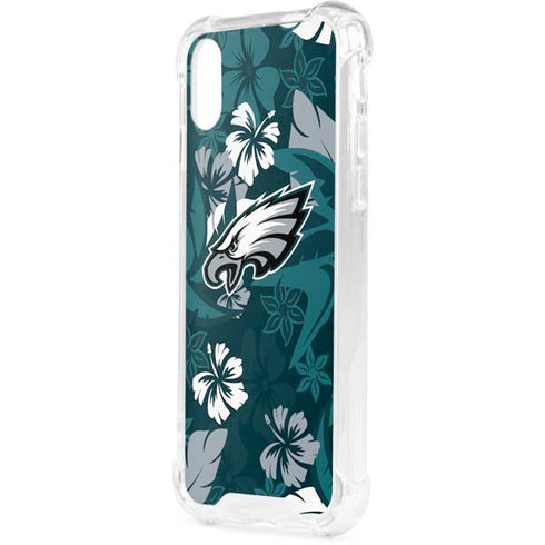 NFL Philadelphia Eagles Tropical Print iPhone XS Clear Case