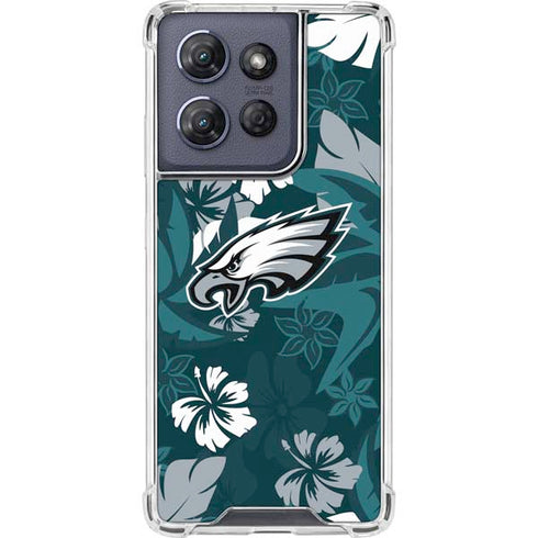 NFL Philadelphia Eagles Tropical Print Moto G 5G (2025) Clear Case