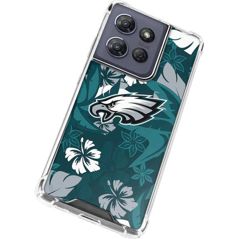 NFL Philadelphia Eagles Tropical Print Moto G Play 5G (2025) Clear Case