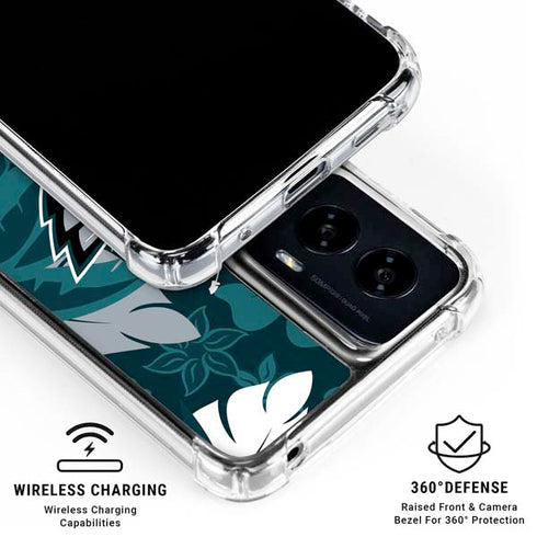 NFL Philadelphia Eagles Tropical Print Moto G Power 5G (2024) Clear Case