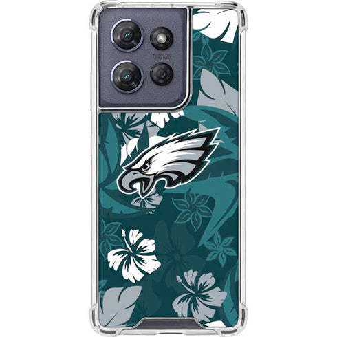 NFL Philadelphia Eagles Tropical Print Moto G Stylus 5G (2025) Clear Case