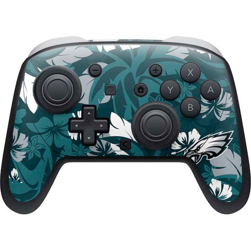 NFL Philadelphia Eagles Tropical Print Nintendo Switch 2 (2025) Pro Controller Skin