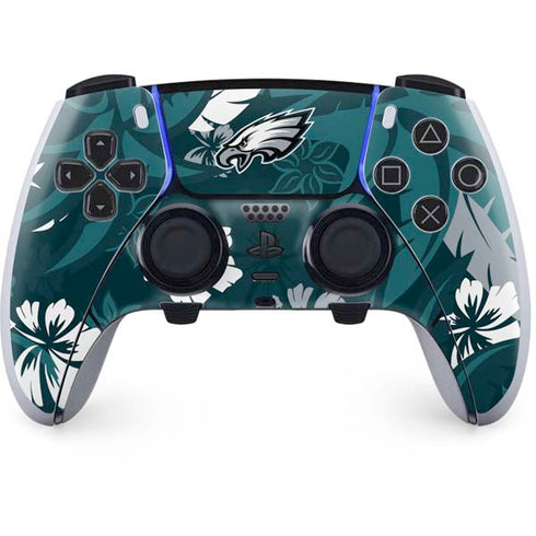 NFL Philadelphia Eagles Tropical Print PS5 DualSense Edge Pro Controller Skin