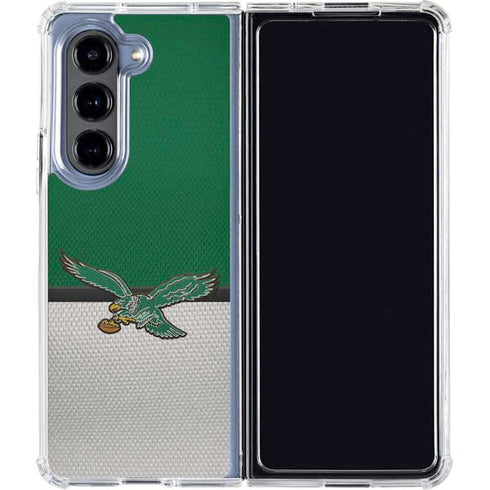 NFL Philadelphia Eagles Vintage Galaxy Z Fold5 5G Clear Case
