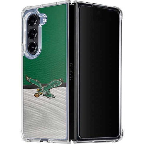 NFL Philadelphia Eagles Vintage Galaxy Z Fold5 5G Clear Case