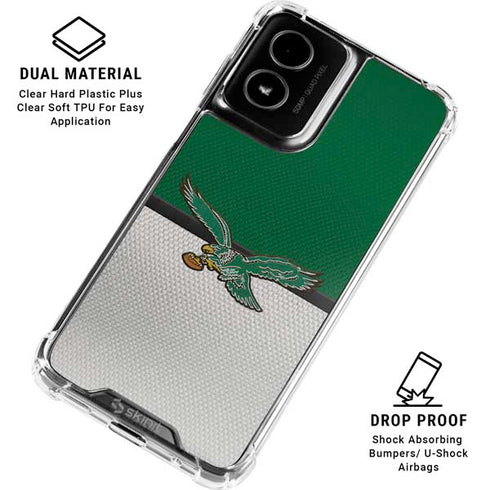 NFL Philadelphia Eagles Vintage Moto G Power 5G (2024) Clear Case