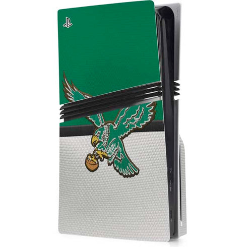 NFL Philadelphia Eagles Vintage PS5 Pro Disk Console Skin