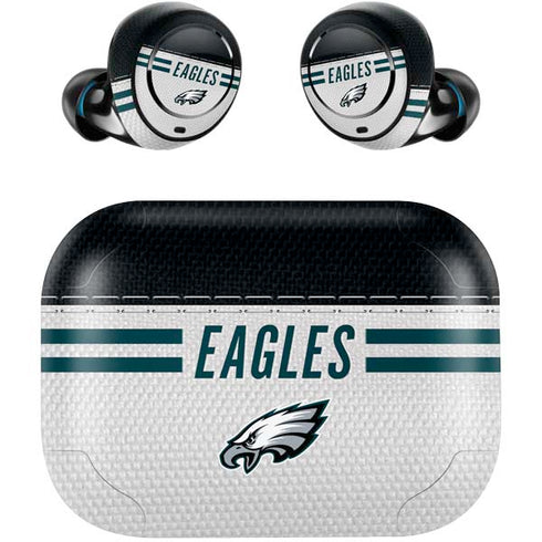 NFL Philadelphia Eagles White Striped Amazon Echo Buds Skin