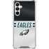 NFL Philadelphia Eagles White Striped Galaxy A16 5G Clear Case