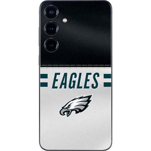 NFL Philadelphia Eagles White Striped Galaxy A16 5G Skin