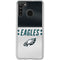 NFL Philadelphia Eagles White Striped Galaxy A21 Clear Case