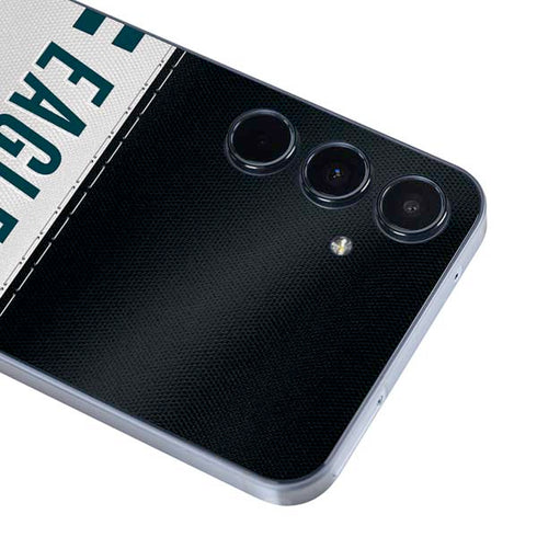 NFL Philadelphia Eagles White Striped Galaxy A35 5G Skin