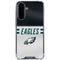 NFL Philadelphia Eagles White Striped Galaxy A36 5G Clear Case