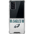 NFL Philadelphia Eagles White Striped Galaxy Note20 5G Clear Case