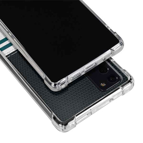 NFL Philadelphia Eagles White Striped Galaxy Note20 5G Clear Case