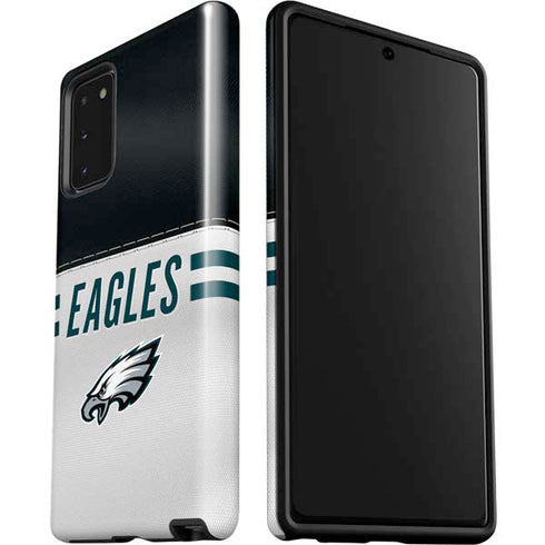 NFL Philadelphia Eagles White Striped Galaxy Note20 5G Pro Case