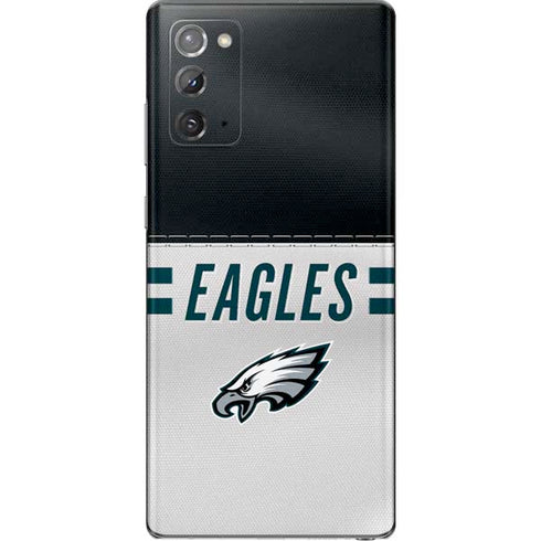 NFL Philadelphia Eagles White Striped Galaxy Note20 5G Skin