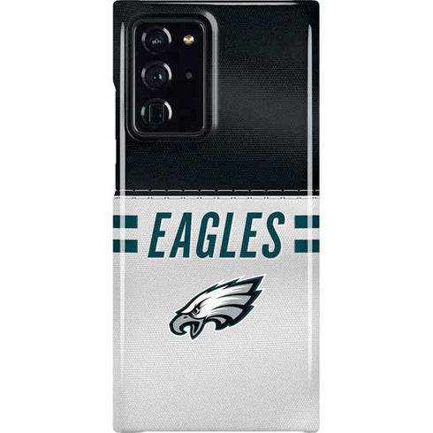 NFL Philadelphia Eagles White Striped Galaxy Note20 Ultra 5G Lite Case