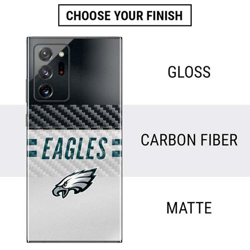 NFL Philadelphia Eagles White Striped Galaxy Note20 Ultra 5G Skin
