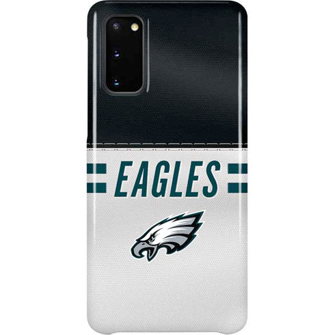 NFL Philadelphia Eagles White Striped Galaxy S20 Lite Case