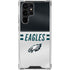 NFL Philadelphia Eagles White Striped Galaxy S23 Ultra Clear Case
