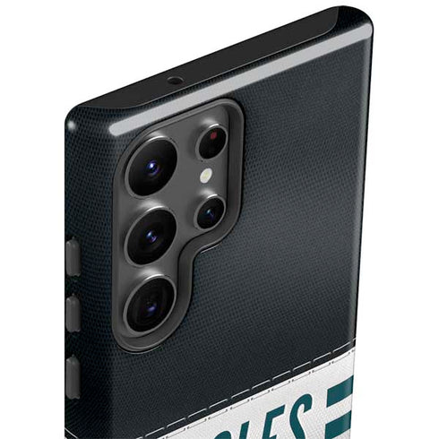 NFL Philadelphia Eagles White Striped Galaxy S23 Ultra Pro Case