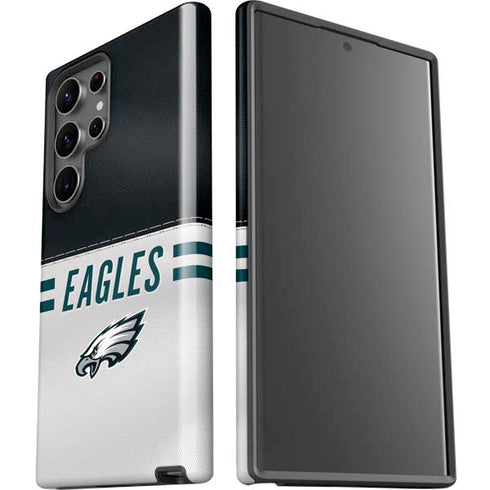 NFL Philadelphia Eagles White Striped Galaxy S23 Ultra Pro Case