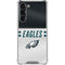 NFL Philadelphia Eagles White Striped Galaxy S24 FE Clear Case