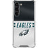 NFL Philadelphia Eagles White Striped Galaxy S24 FE Clear Case
