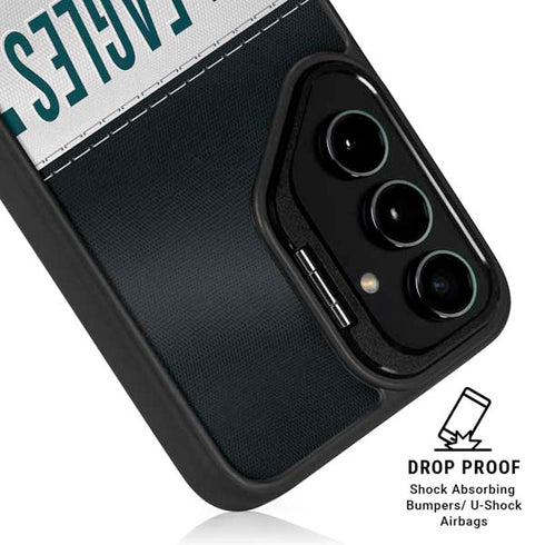 NFL Philadelphia Eagles White Striped Galaxy S24 Plus Kickstand Case