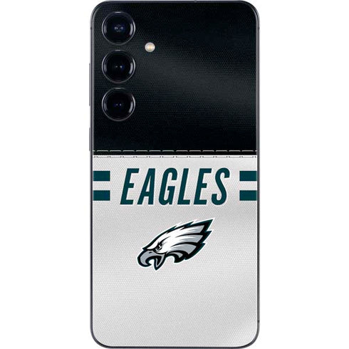 NFL Philadelphia Eagles White Striped Galaxy S24 Skin