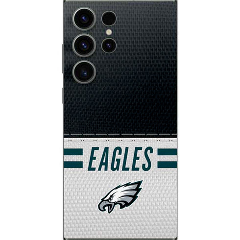 NFL Philadelphia Eagles White Striped Galaxy S24 Ultra Skin