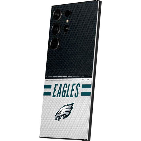 NFL Philadelphia Eagles White Striped Galaxy S25 Ultra Skin