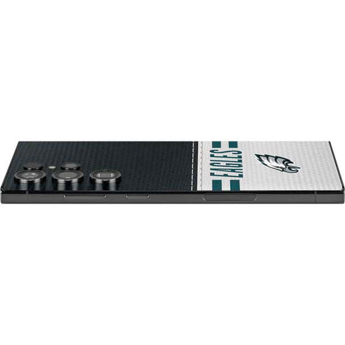 NFL Philadelphia Eagles White Striped Galaxy S25 Ultra Skin