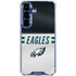 NFL Philadelphia Eagles White Striped Galaxy S25 Clear Case
