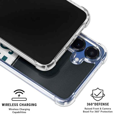 NFL Philadelphia Eagles White Striped Galaxy S25 Plus Clear Case