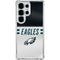 NFL Philadelphia Eagles White Striped Galaxy S25 Ultra Clear Case