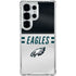 NFL Philadelphia Eagles White Striped Galaxy S25 Ultra Clear Case