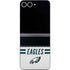 NFL Philadelphia Eagles White Striped Galaxy Z Flip6 Skin