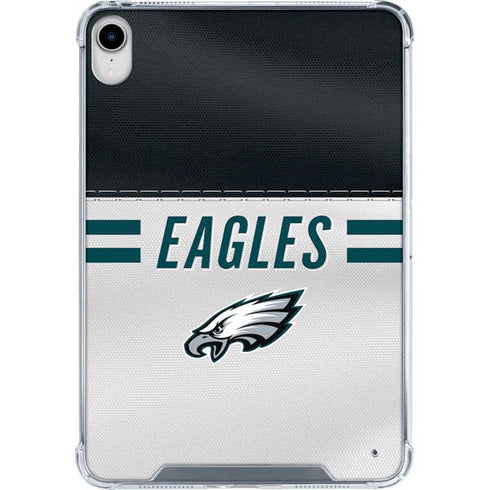 NFL Philadelphia Eagles White Striped iPad 11th Gen (2025) Clear Case