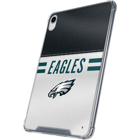 NFL Philadelphia Eagles White Striped iPad 11th Gen (2025) Clear Case