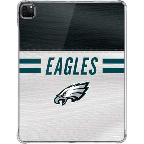 NFL Philadelphia Eagles White Striped iPad Pro 11in (2024) Clear Case