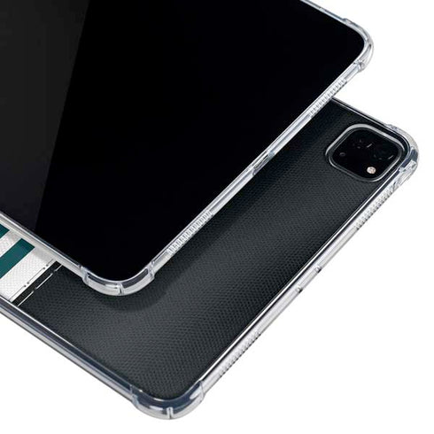 NFL Philadelphia Eagles White Striped iPad Pro 11in (2024) Clear Case