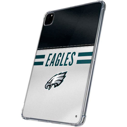 NFL Philadelphia Eagles White Striped iPad Pro 11in (2024) Clear Case